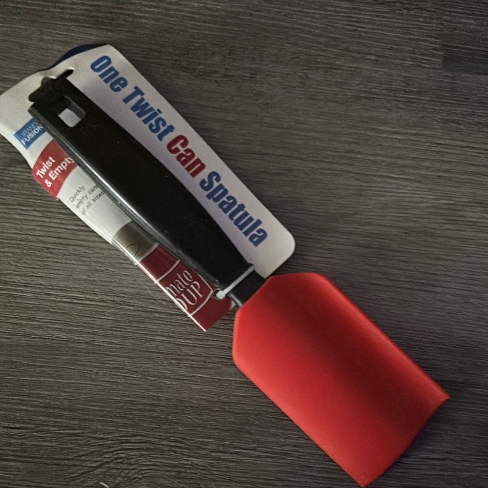 Red Silicone Spatula with Black Handle